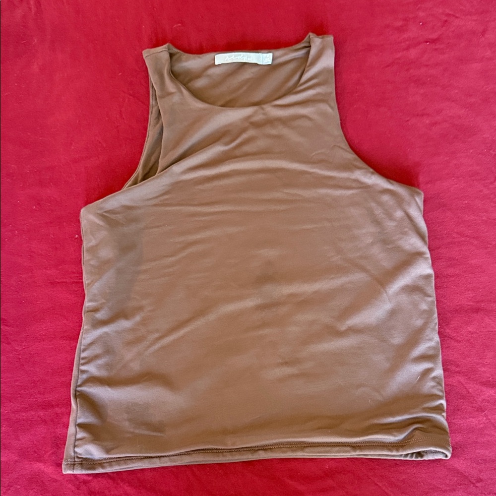Brown Sleeveless Top